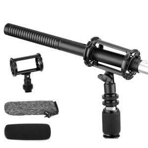 BOYA XLR 마이크 BY-BM6060 슈퍼카디오이드 샷건 콘덴서 마이크, 카메라 필름 인터뷰 ENG/EFP 야외 녹화용 48V 팬텀 파워 24개 포함
