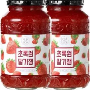 초록원 딸기잼 2kg 1kg x 2병