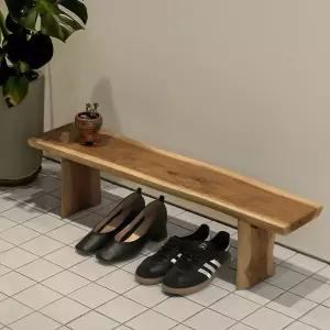 우드 정리 받침대 다용도 원목 티크 90cm 선반 주방