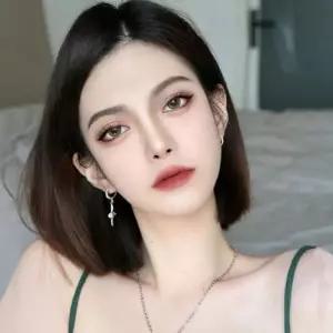 단발머리 앞머리없는 통가발 스타일 변화 네츄럴블랙