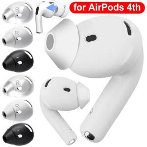 Apple AirPods 4 2024용 이어폰형 실리콘 이어팁 AirPods 4th 교체용 이어팁용 소프트 초박형 미끄럼 방지 이어버드 커버