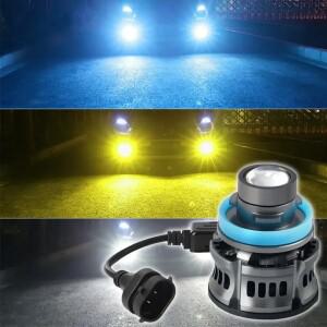 레이저 렌즈 LED 안개등 전구 화이트 옐로우 아이스 블루 터보 자동차 H7 H11 헤드라이트 12V H8 H9 9006 H