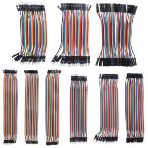 40피스 케이블 M-F/M-M/F-F 점퍼 브레드 보드 와이어 다채로운 GPIO 리본 커넥터 DIY 키트