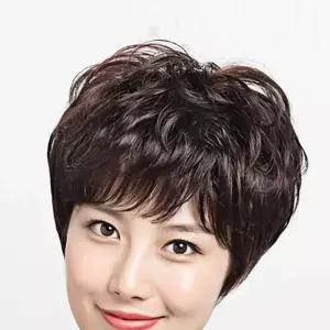 (올핀)브라운 통가발 인모 숏컷 스타일 변신 메쉬망