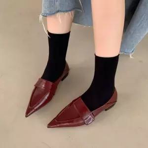 [하프클럽/셀럽하우스]여성 데일리 구두 플랫 슈즈 로퍼 뾰족코 단화 신발