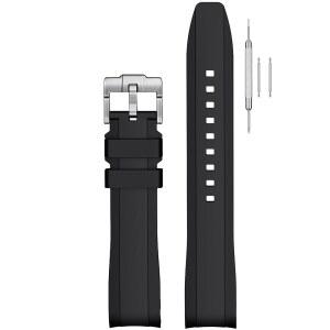 문스워치용 스탠체프 스트랩 오메가 X 스와치 스피드마스터 문스워치 20MM 부드러운 22MM 남성용 스트랩과 호환되는 곡선 실리콘 교체 밴드