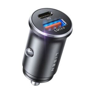 LISEN 시가 소켓 usb c 시거 USB 급속 충전 PD36W+QC18W 업계 최저 차량용 충전기 타입 PD3.0 / QC PPS 지원 12V 24V 차량 대응 전 금속 바디 2포트 iPhone 17e 30분 만에 50% 바이크 트럭 자동차 용품 편리한 굿즈