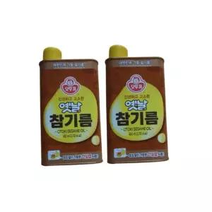 옛날참기름(캔) 450ML x 2개