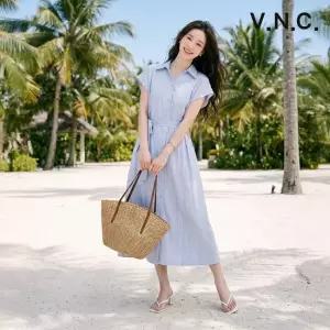 비지트인뉴욕 핀턱 셔츠 벨티드 원피스 VC6OPE1)
