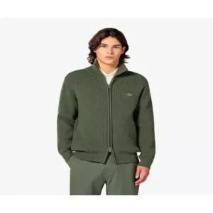 라코스테 LACOSTE 남성 립조직 풀집업 가디건 AH155E-55N E9F