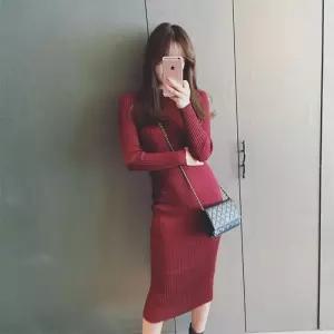 골지 원피스 니트 2컬러