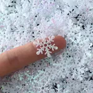 300pcs 2cm 크리스마스 눈송이 색종이 트리 장 홈 겨울 파티 케이크 장식 용품에 대 한