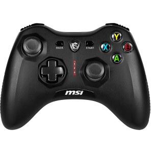 MSI FORCE GC30V2 무선 게이밍 컨트롤러 듀얼 진동 모터 연결 모드 교체 가능한 D패드 PC 및 ANDROID와 호환 블랙