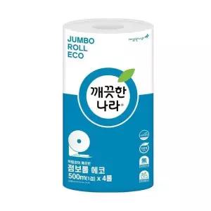 [아웃도어스/골피아]점보롤티슈 1겹 에코 관공서 병원 95x500m 4롤1백
