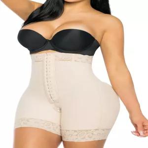 여성용 YIANNA 배 제어 셰이프웨어 스트랩리스 파하스 콜롬비아나스 바디 셰이퍼 반바지 버트 터 지퍼