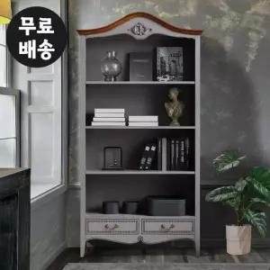첼로 마호가니원목 엔틱 높은 책장 5단 고급 서재가구
