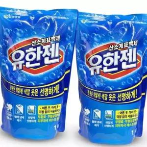 유한양행 유한젠 산소 표백제 빨래 세제 분말 1kg 2개