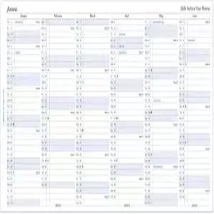 필로팍스 캘린더 다이어리 리필 A5 사이즈 세로 연도 플래너 백서 영문 2026년 (C68501-26)