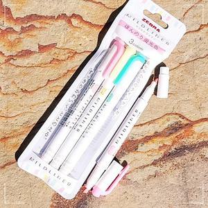 제브라 형광펜 다꾸 3색세트 양면 MILDLINER 학습도구 트윈닙 닙 트위 마일드라이너 문구반점
