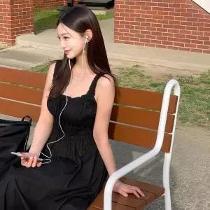 백화점판 LAP 랩 스모킹 리본 끈 원피스(AS2WO580) 306528
