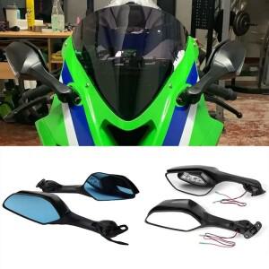 가와사키 닌자 636 ZX6R 2024 바이크 오토바이 사이드 미러 Winglets 윈드 윙 조정  회전 액세서리