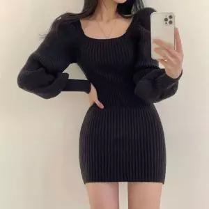 [하프클럽/]니트원피스 슬림핏 프릴원피스 하객룩 크리스마스 파티룩
