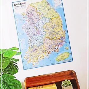 GDM 50x70cm 인테리어소품 학습교구 지도포스터 나우맵지도 대한민국 한국