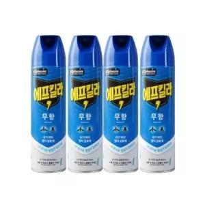 에프킬라 모 기약 에어로졸 무향 500ml x4개
