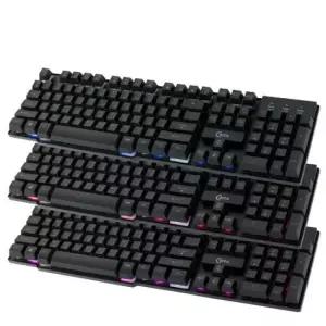 무소음키보드 USB LED 저소음 게이밍 키보드 생활방수 게임용 PC방
