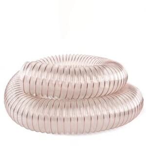 투명 PU 튜브, 먼지 흡입, 진공 연기 배기 호스, 파이프 공기 내경 25-100mm, 1/2m * 0.63mm