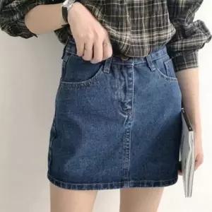 데님 미니 캐주얼 워싱 스커트 청치마