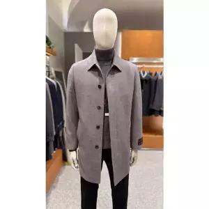 [NS홈쇼핑][타임월드] 바쏘 F/W 베이지그레이 울 캐시미어 혼방 카라넥 하프코트 BSZ4CJ11A..