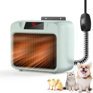 야외 및 실내용 도그 하우스 히터 600W/300W 반려동물 집 닭장 토끼 오두막을 위한 안전하고 효율적인 난방