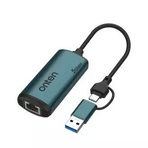 C타입 유선랜카드 인터넷 어댑터 / RJ45 이더넷 컨버터 5Gbps 기가비트