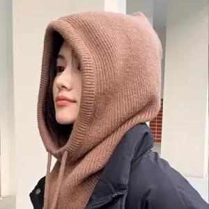 니트 바라클라바 후드 넥워머 겨울 모자 방한용품 페이크 후드