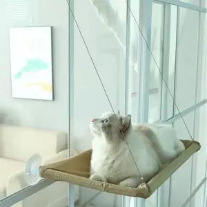 창문 흡착 고양이 해먹 침대 캣타워
