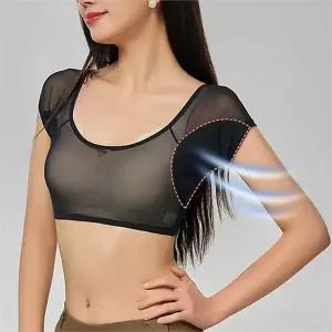 여성 언더웨어 슬림핏 베이직 이너 여성 여름 이너웨어 속옷 겨드랑이 언더셔츠 무봉제 티셔츠 스포츠