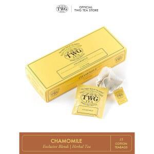 TWG 티 카모마일 허브 디카페인 테인 프리 15 핸드 바느질 코튼 티백 선물 세트