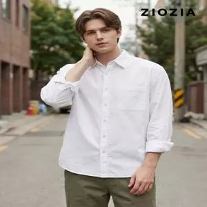 국내매장품 지오지아 ZIOZIA 오버핏 옥스포드 긴팔 셔츠 (ABE2WC1101) 294783