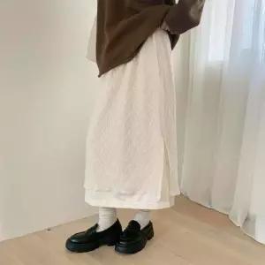 옷자락 / 여성 레이스 이중 레이어 롱 스커트 치마