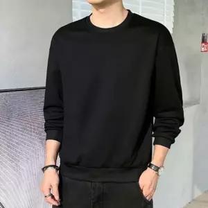 안감 퍼 라운드넥 무지 양털 맨투맨 티셔츠 캐주얼