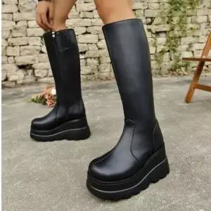 가을 롱부츠 미들힐 신상 겨울 여성부츠 힐 워커부츠