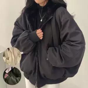 루즈핏양면패딩자켓 여성점퍼 퍼자켓 리버시블 후드