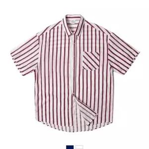 [라일리의류] Rly 남자 세로 스트라이프 반팔셔츠 여름 와인 네이비
