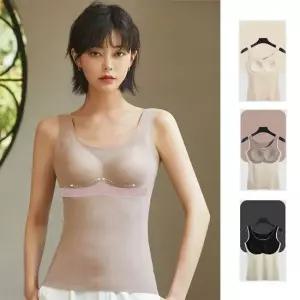 오너클랜 발열내의 키밍 부드러운 기모 나시 브라 캡 겨울용 여성 속옷
