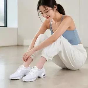 댄스슈즈 통기성 줌바 소재 운동화 에어로빅 메쉬 미들굽