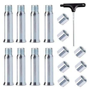 아직 깨어 있는 인라인 스케이트 액슬 스페이서 나사 교체 알루미늄 합금 롤러 블레이드 휠 베어링 및 렌치가 포함된 액세서리