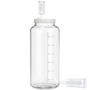 밀폐 뚜껑이 있는 2갤런 유리병 에어록 2개7600ML 피클 병 홈브루 콤부차 사이다 맥주용 투명한 눈금 표시가 갤런 발효 2개 포함 와인 제조 용품