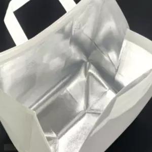 부직포 보온보냉백 화이트 대 도시락가방 부직포보냉백 보온가방