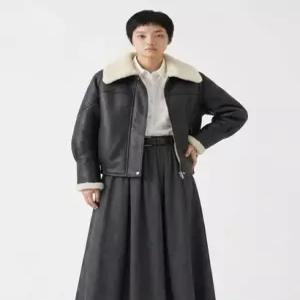[벨 마르슈] [최초가 269 600원]Classic Collar Faux Shearling Jacket